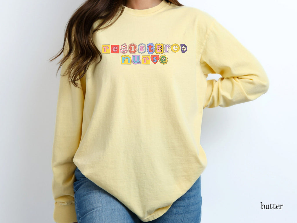 Registered Nurse Patchwork Long Sleeve