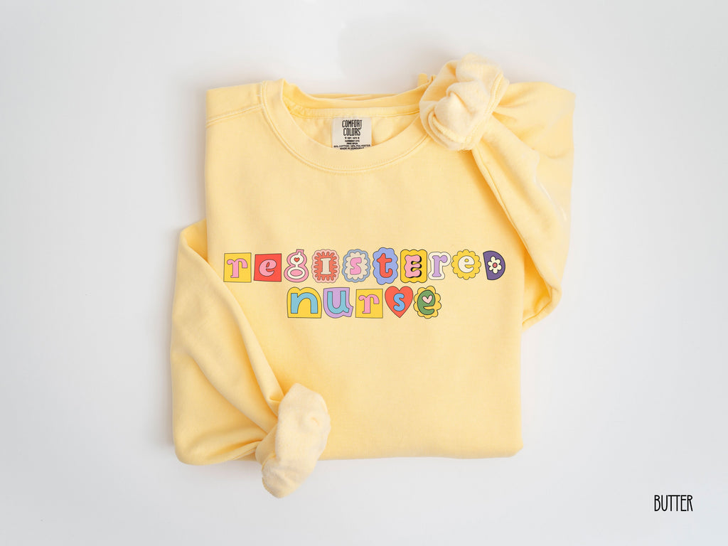 Personalized Registered Nurse Patchwork Sweatshirt