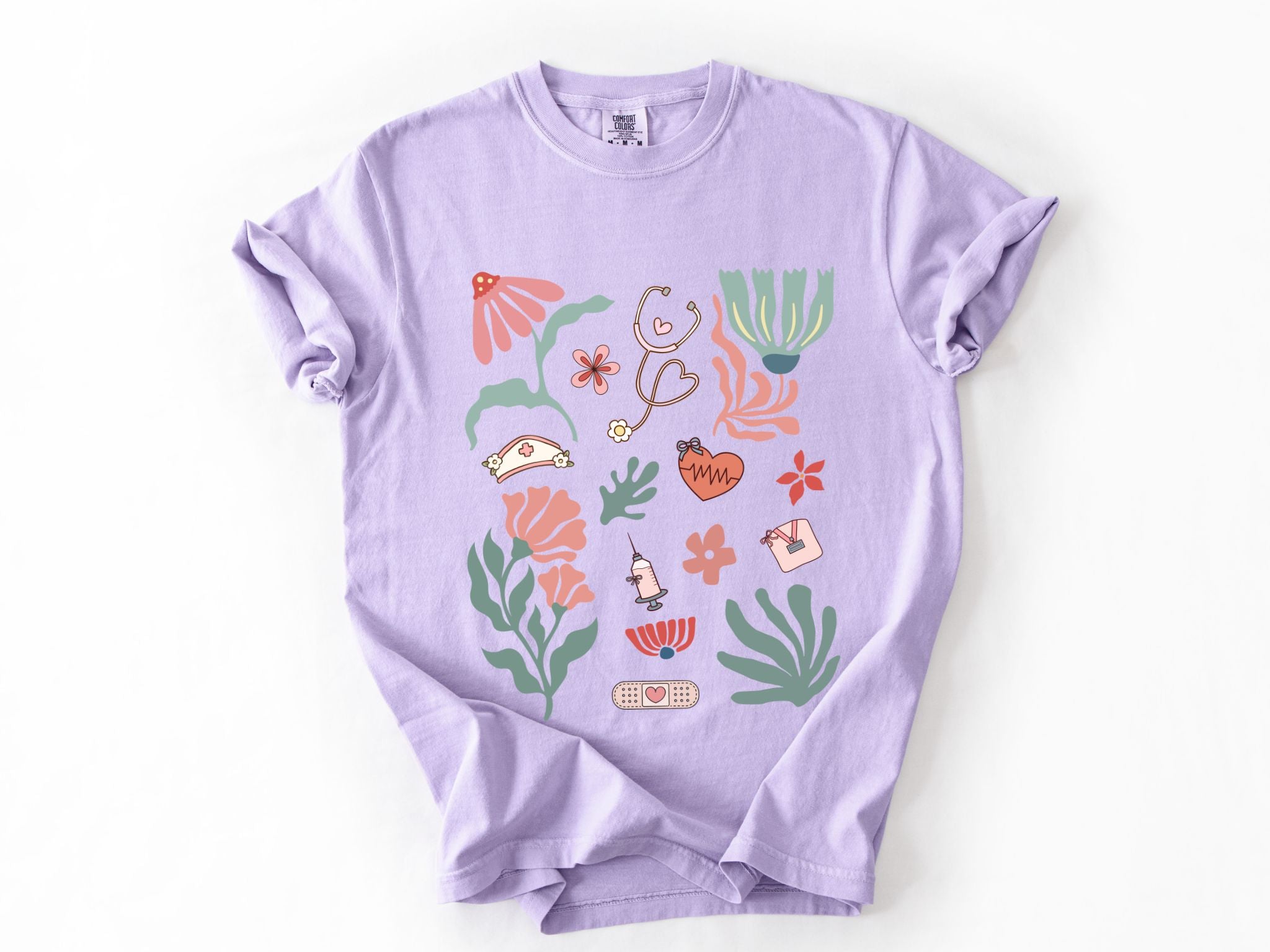 Floral Registered Nurse T-Shirt
