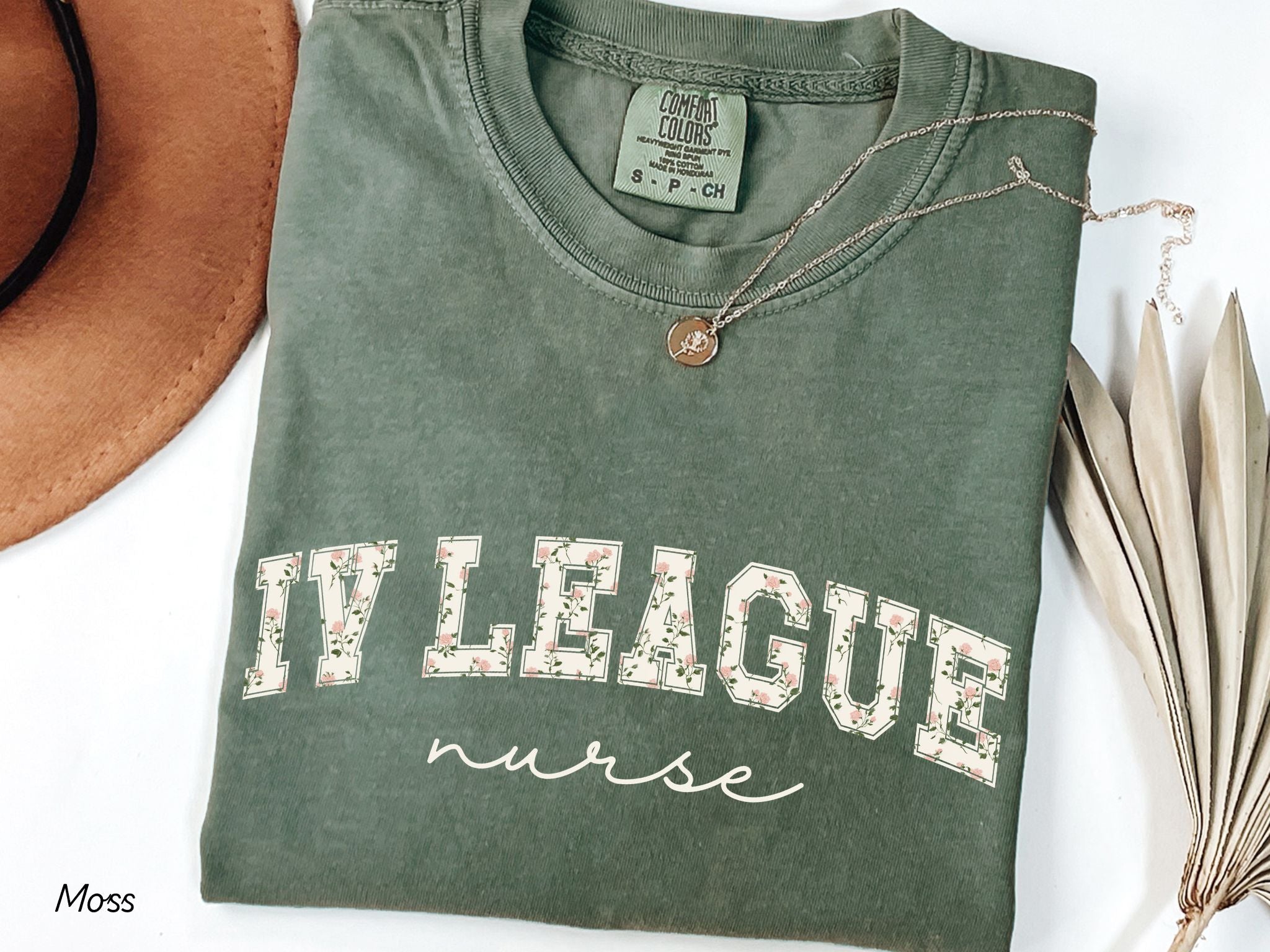 Floral IV League Nurse Shirt