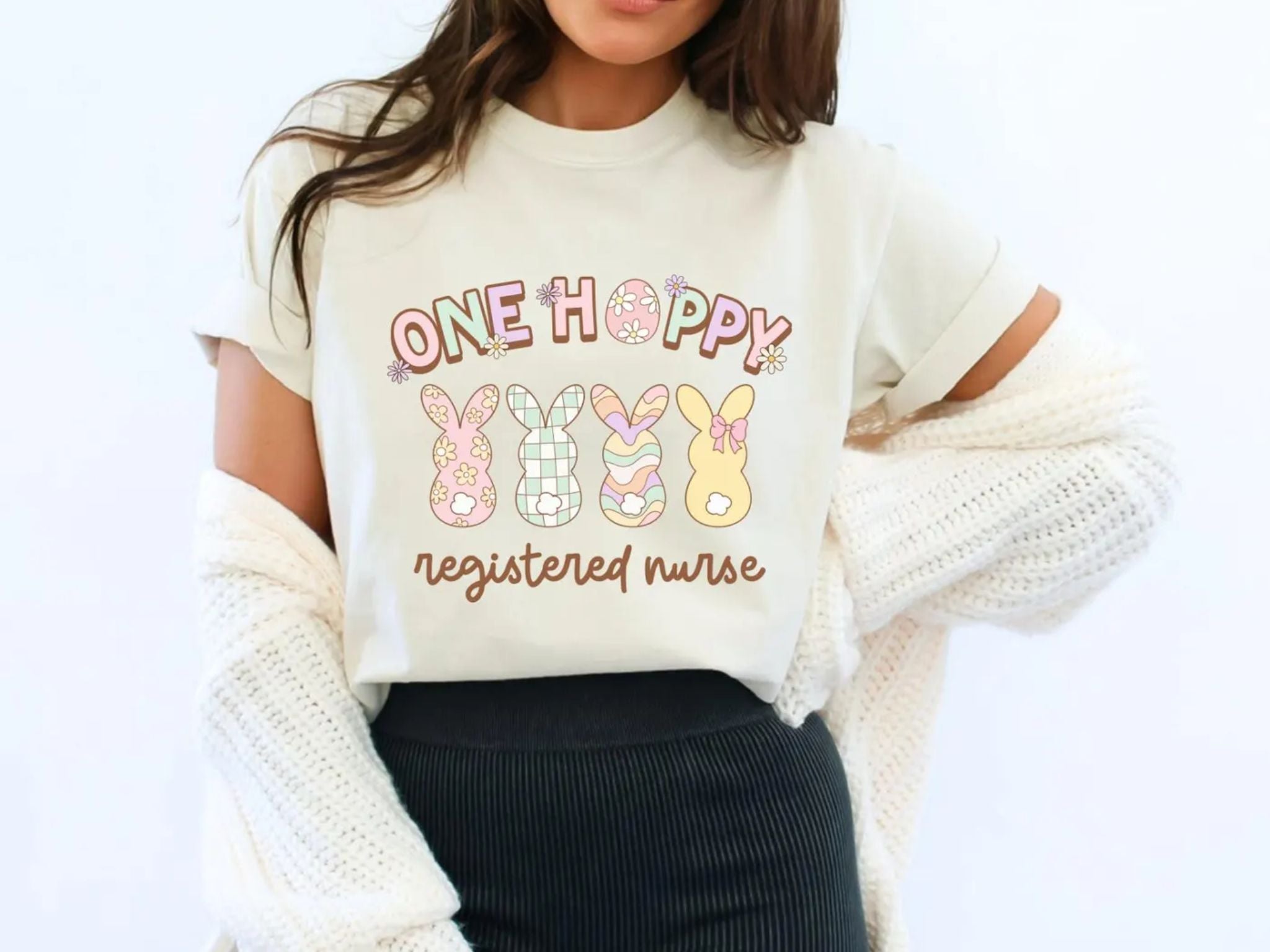 Spring Registered Nurse Bunny T-Shirt