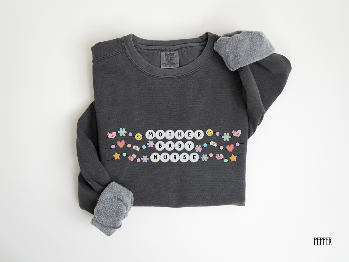 Mother Baby Nurse Friendship Bracelet Sweatshirt