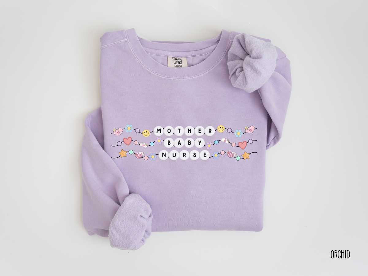 Mother Baby Nurse Friendship Bracelet Sweatshirt