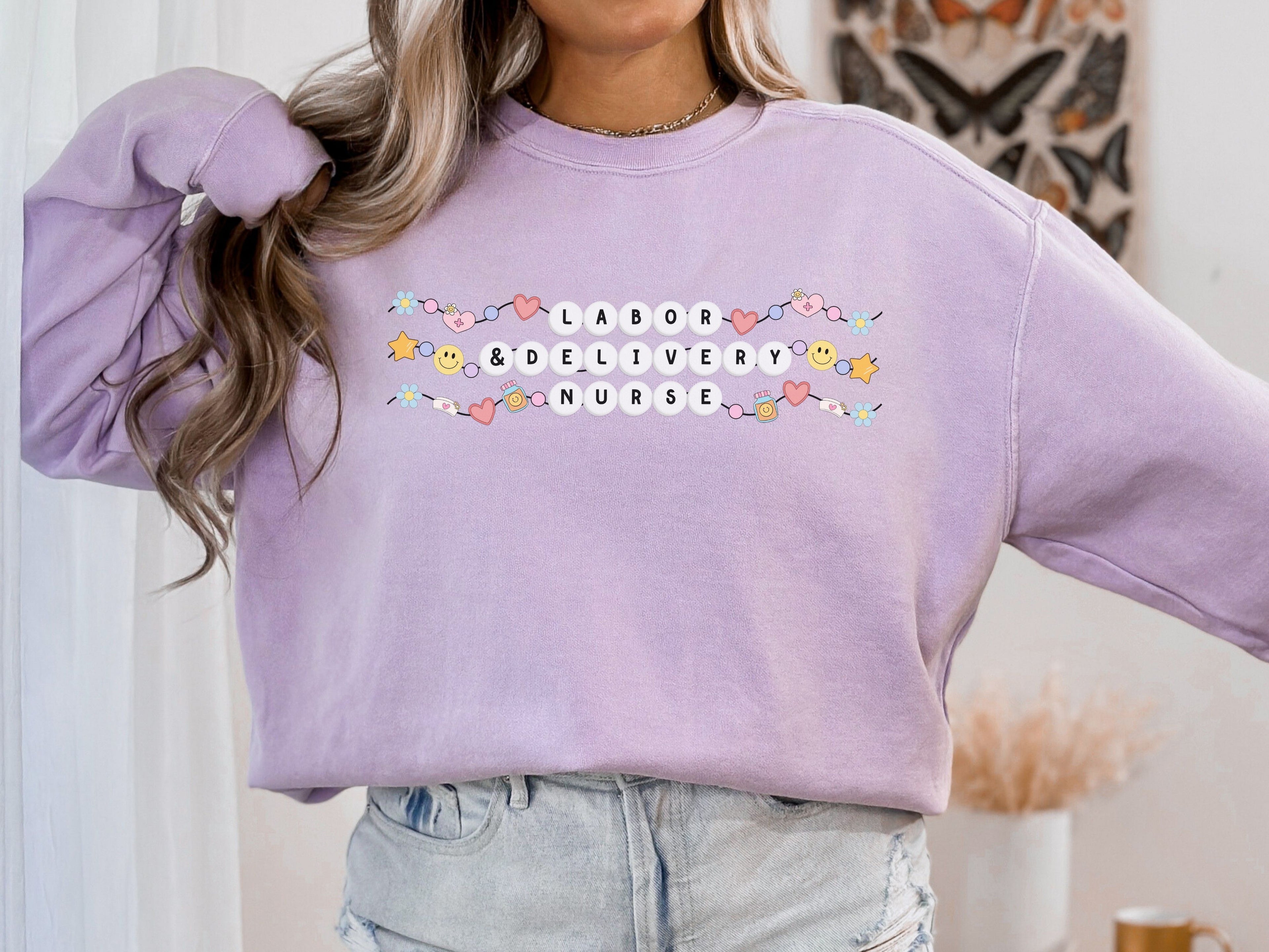Labor and Delivery Nurse Friendship Bracelet Sweatshirt